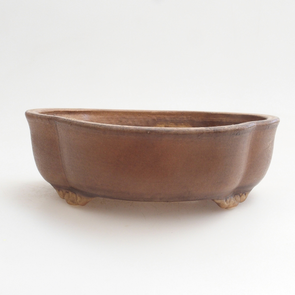 Cuenco bonsái de cerámica 10 x 8,5 x 4 cm, marrón