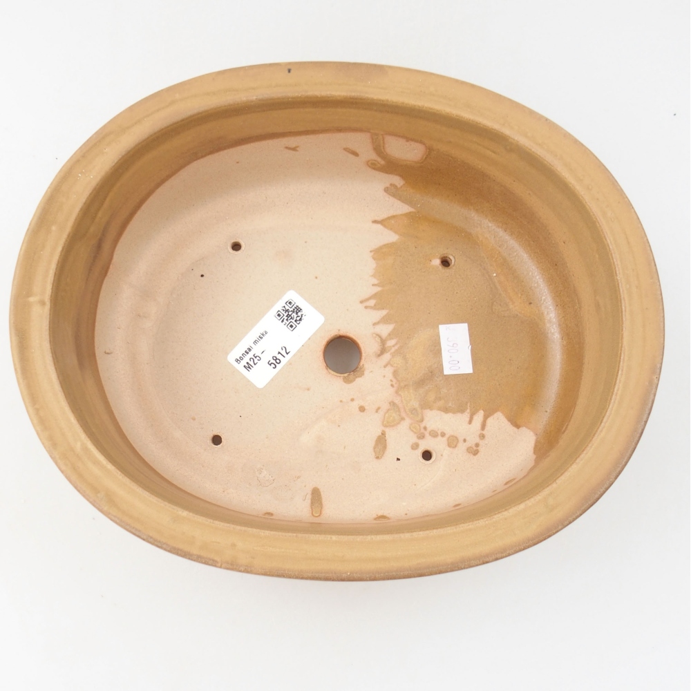 Cuenco bonsái de cerámica 23,5 x 19 x 8 cm, rosa