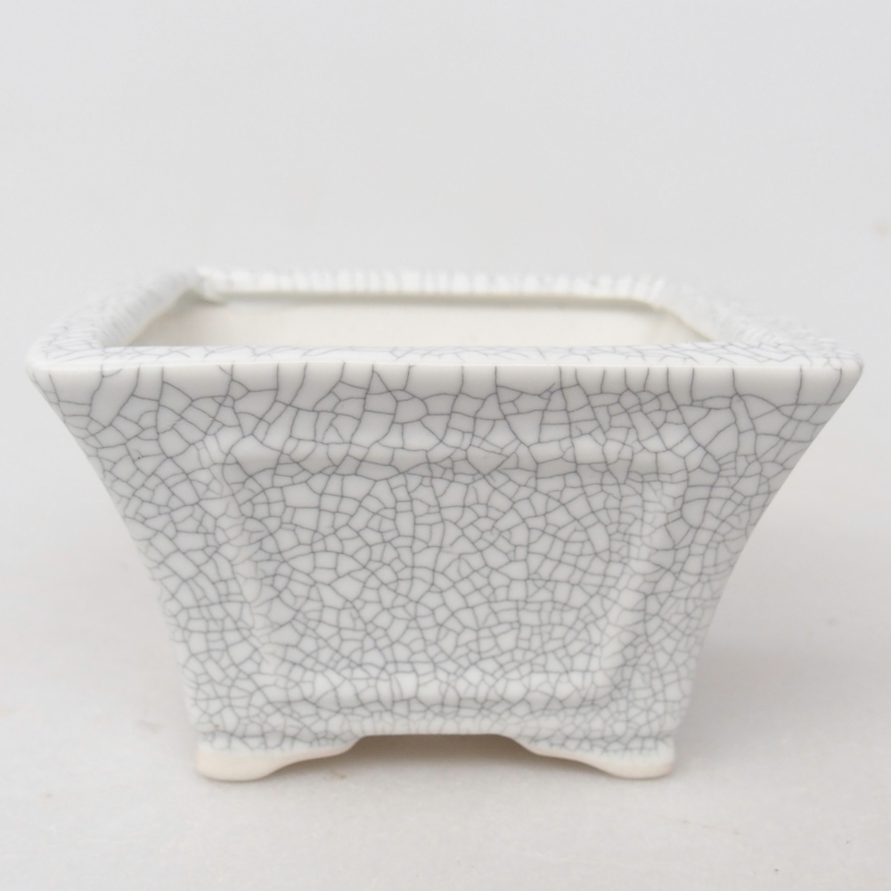 Cuenco bonsái de cerámica 8,5 x 8,5 x 5 cm, color raku