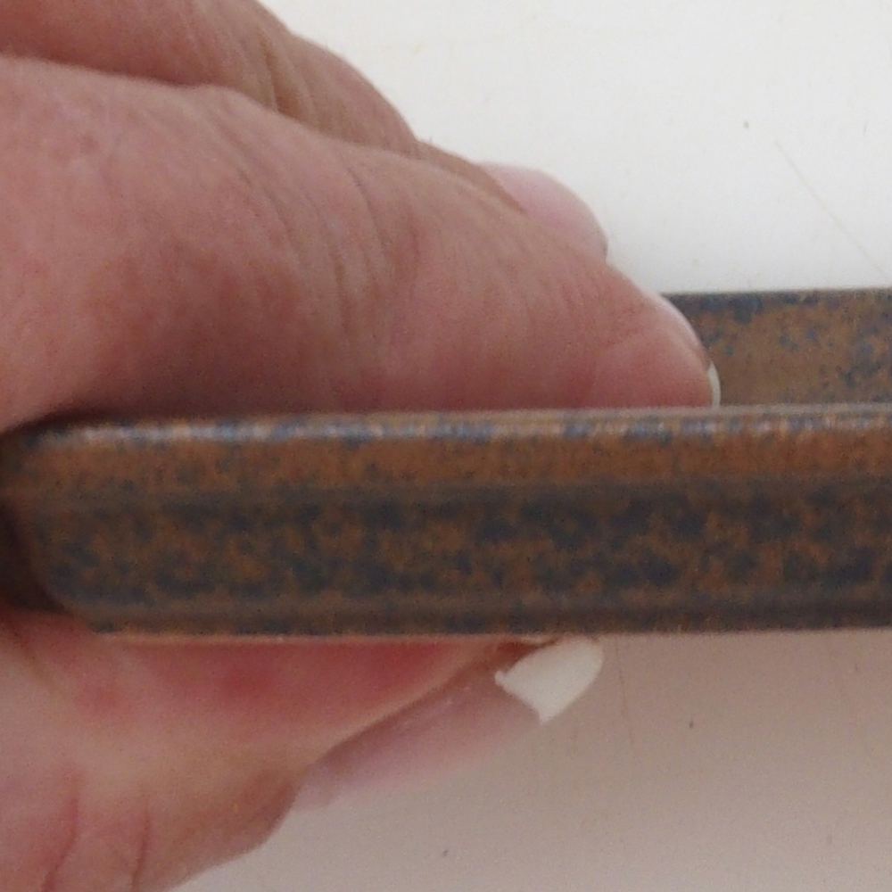 Bandeja rectangular para bonsáis D5-S - 11,5 x 8,5 x 1 cm - marrón