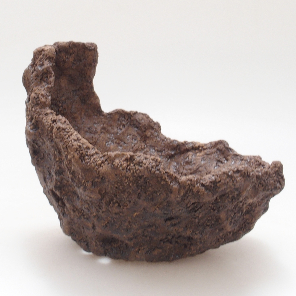 Concha de cerámica 13 x 11 x 12 cm , color marrón