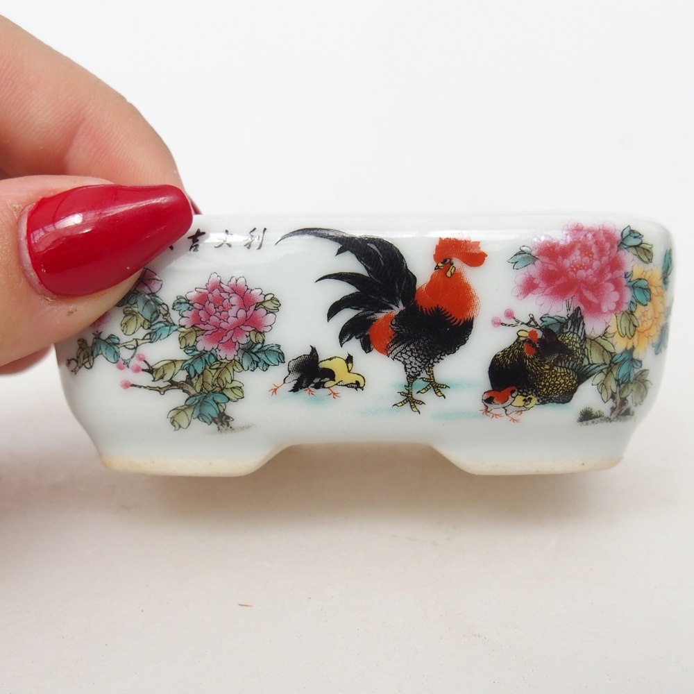 Mini cuenco bonsái 8 x 6 x 3 cm, blanco