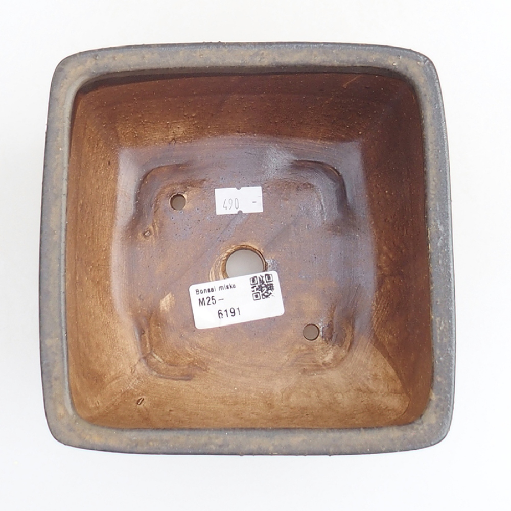 Cuenco bonsái de cerámica 10,5 x 10,5 x 7 cm, rosa