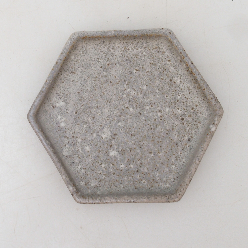 Bonsái hexágono D3 - 11 x 9,5 x 1 cm - beige