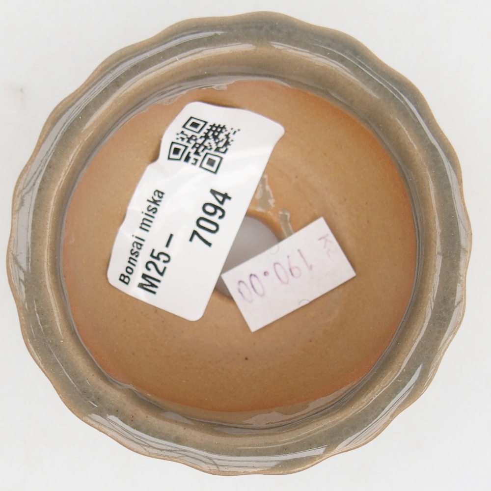 Cuenco bonsái de cerámica 7 x 8,5 x 3,5 cm, gris