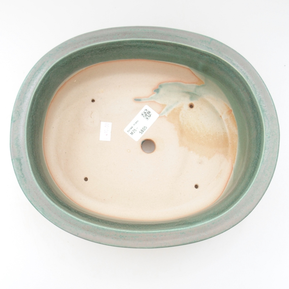 Cuenco bonsái de cerámica 26 x 22 x 8 cm, verde