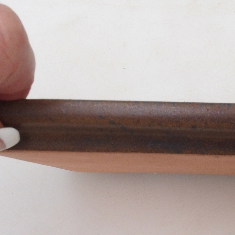 Platillo bonsái rectángulo 19,5 x 14 x 1,5 cm - marrón