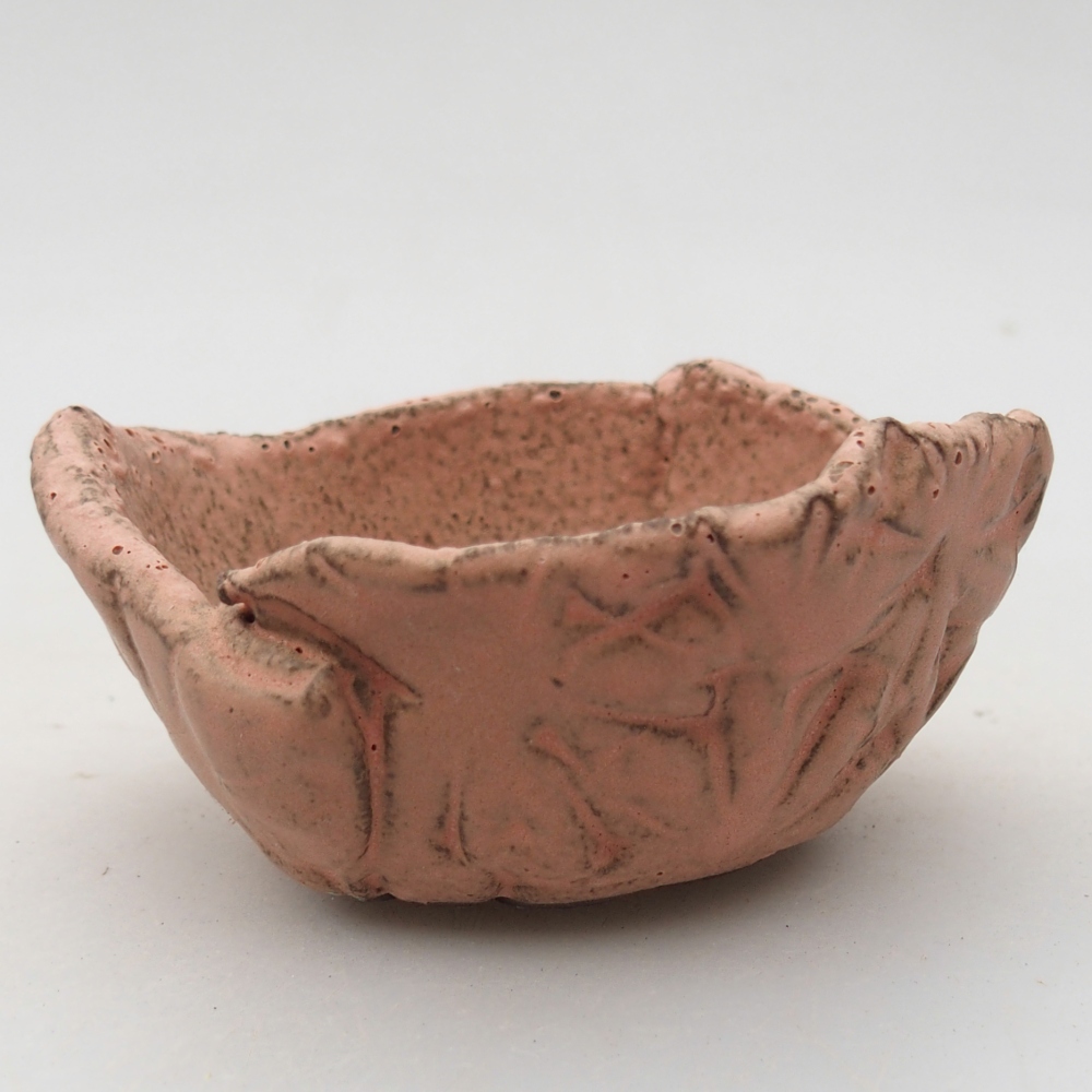 Concha de cerámica 9 x 8 x 4 cm , color rosa