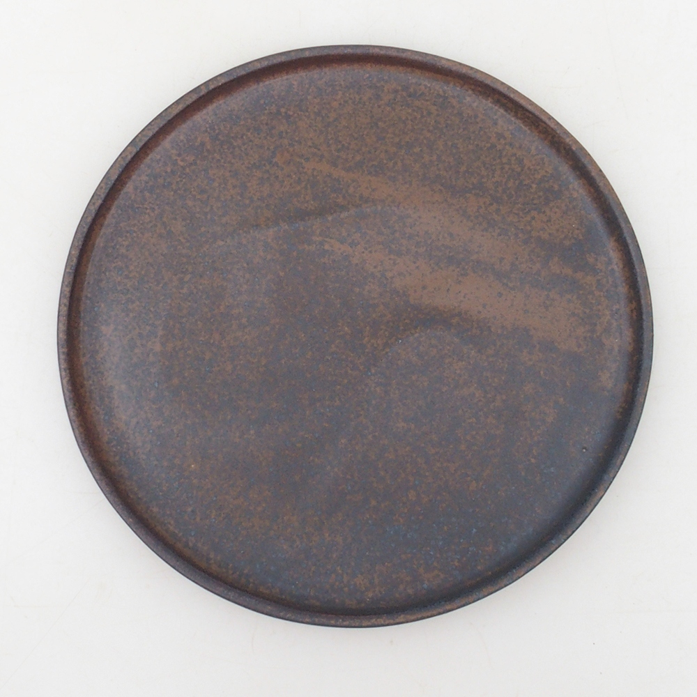 Consola redonda para bonsái D7-S - 16 x 16 x 1 cm - marrón