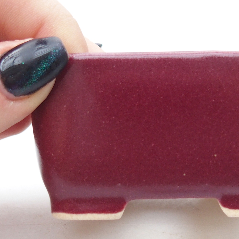 Mini cuenco bonsái 7 x 7 x 4 cm, burdeos