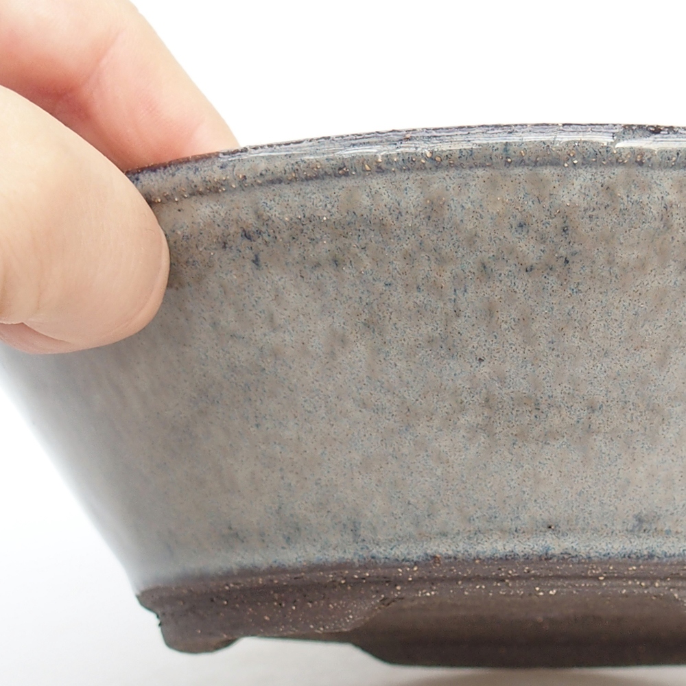 Cuenco bonsái de cerámica 19 x 19 x 6 cm, gris