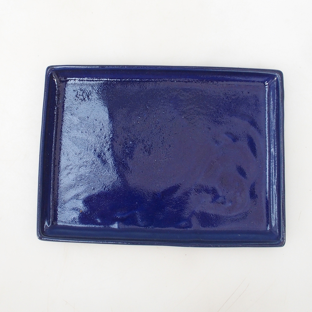 Platillo bonsái rectángulo 22,5 x 17 x 1,5 cm - azul
