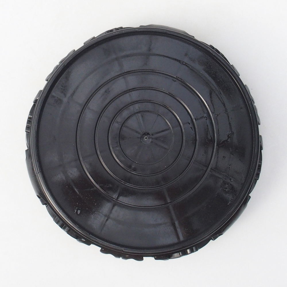 Mesa de plástico para bonsái redonda 17,5 x 17,5 x 4 cm, color negro