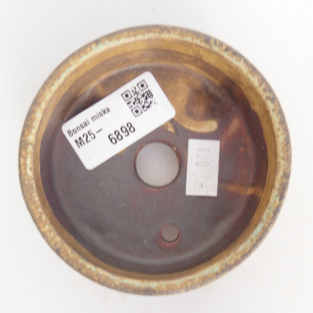 Cuenco bonsái de cerámica 9 x 9 x 3,5 cm, marrón