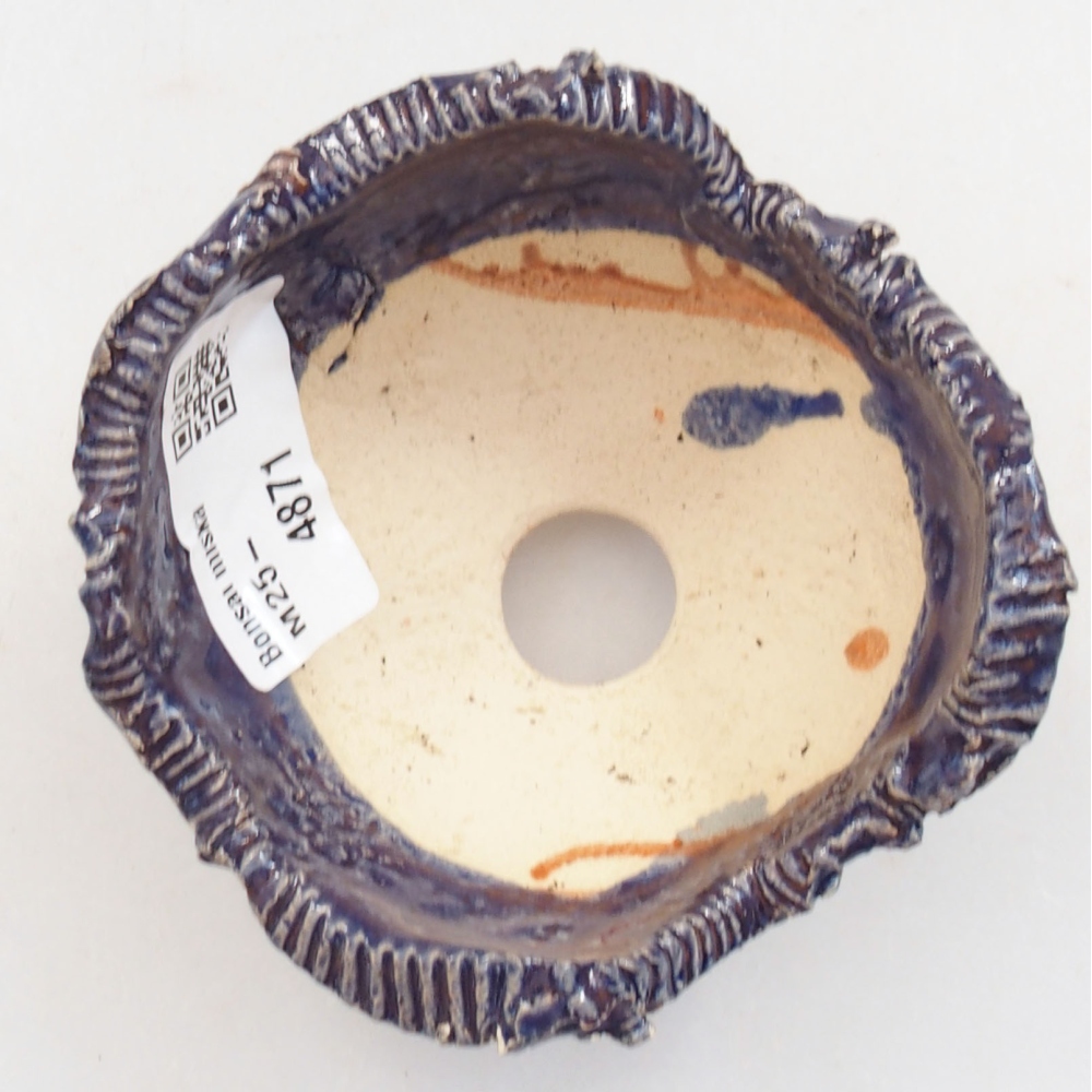 Concha de cerámica 7 x 7 x 5 cm , color azul