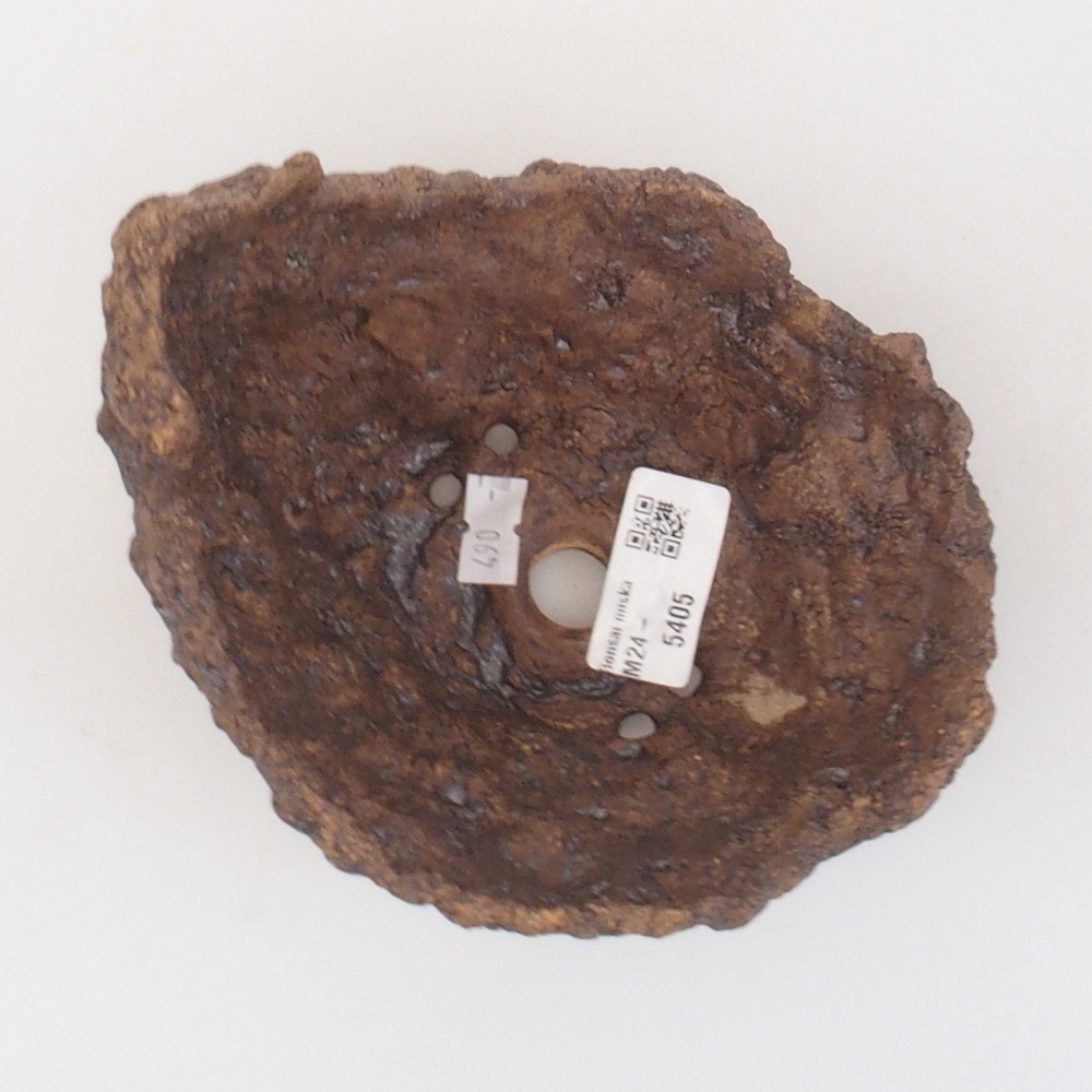 Concha de cerámica 13,5 x 12 x 13,5 cm , color marrón