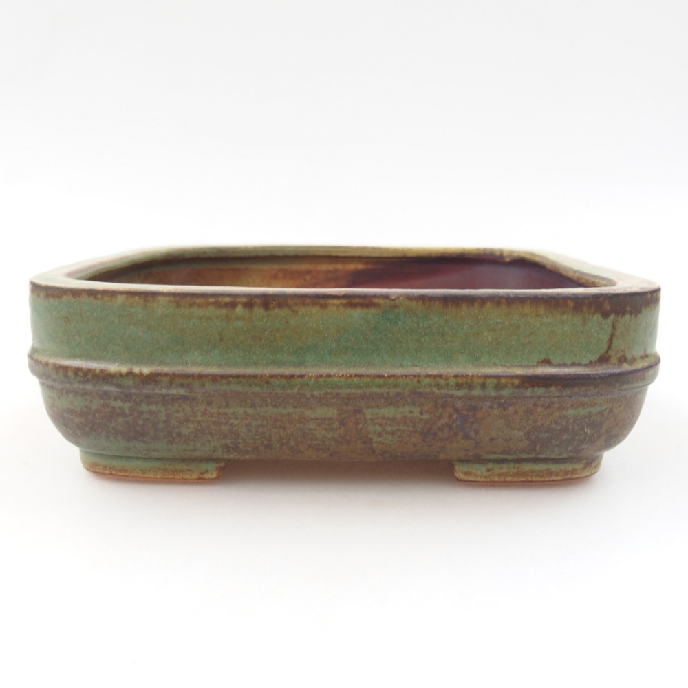 Cuenco bonsái de cerámica 22 x 17 x 5 cm, verde