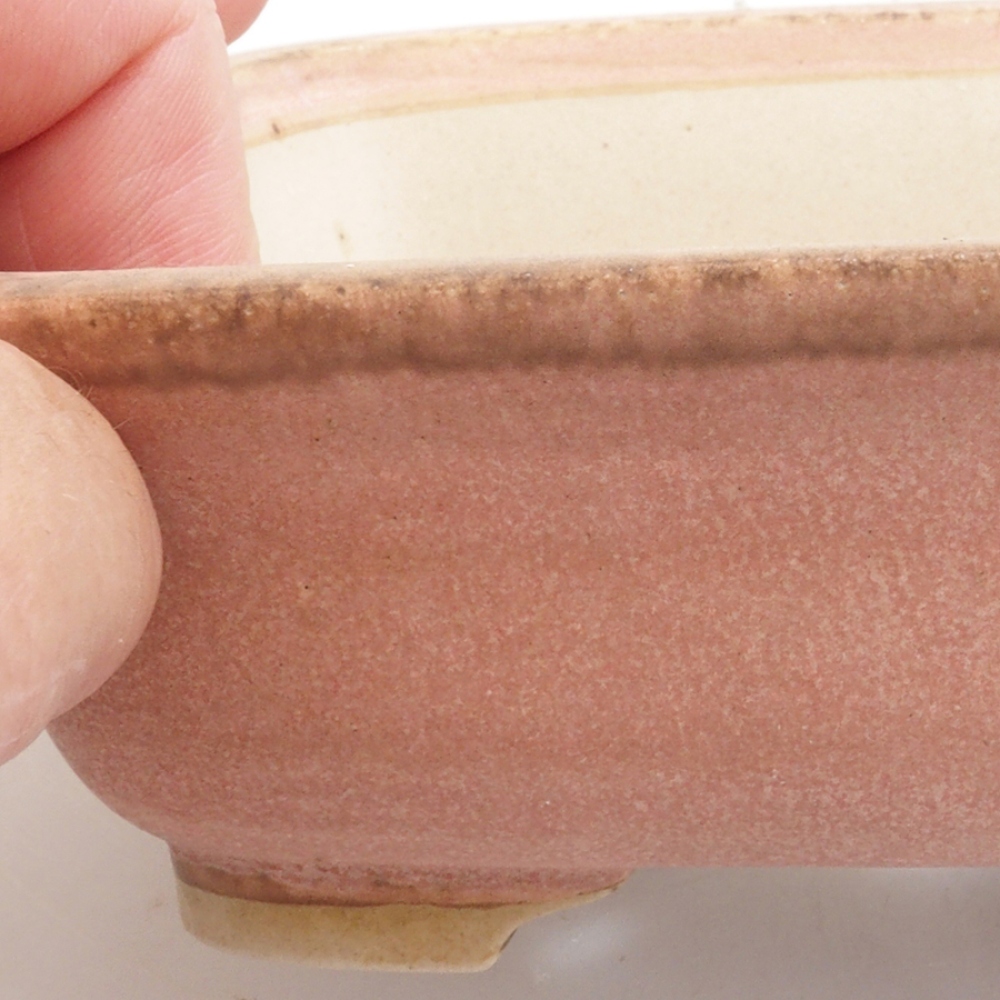 Cuenco bonsái de cerámica 10 x 8,5 x 4 cm, marrón