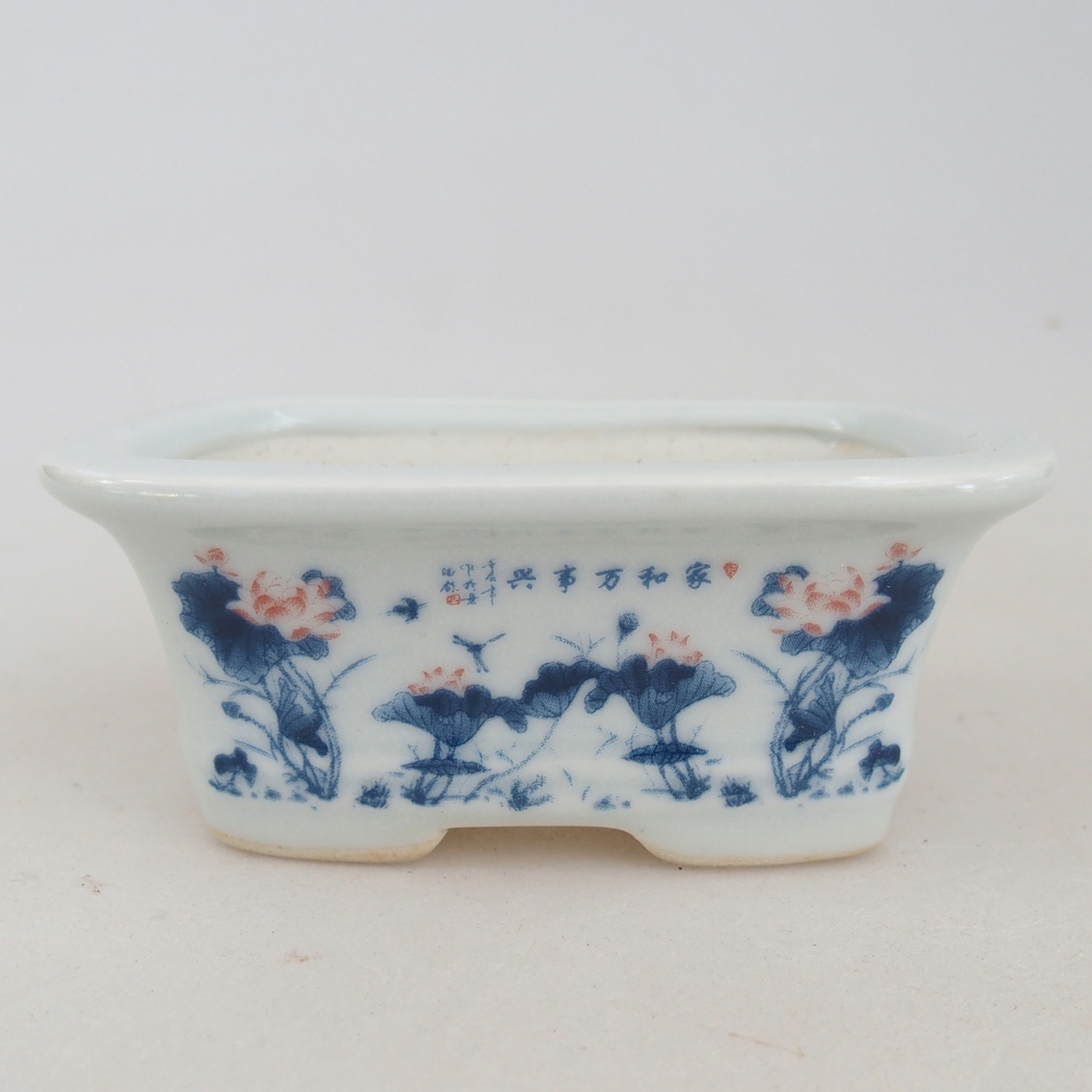 Cuenco mini bonsái 10 x 7,5 x 4 cm, color blanco