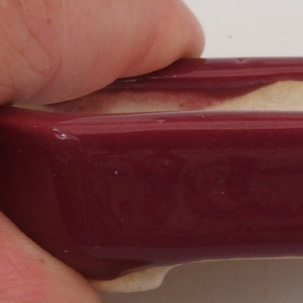 Mini cuenco bonsái 5,5 x 4 x 1,5 cm, color burdeos