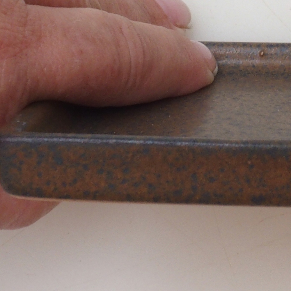 Cuenco bonsái cuadrado L - 14 x 14 x 1 cm - marrón