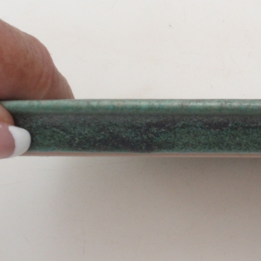 Cuenco de cerámica H08 - 22,5 x 16 x 1 cm - verde