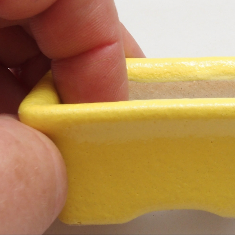 Cuenco bonsái de cerámica 5,5 x 4 x 2,5 cm, amarillo