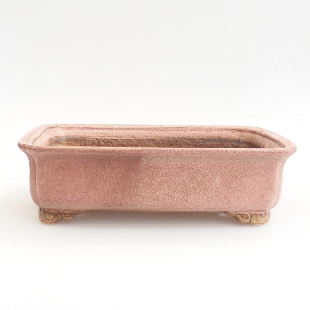 Cuenco bonsái de cerámica 24,5 x 19 x 7 cm, rosa