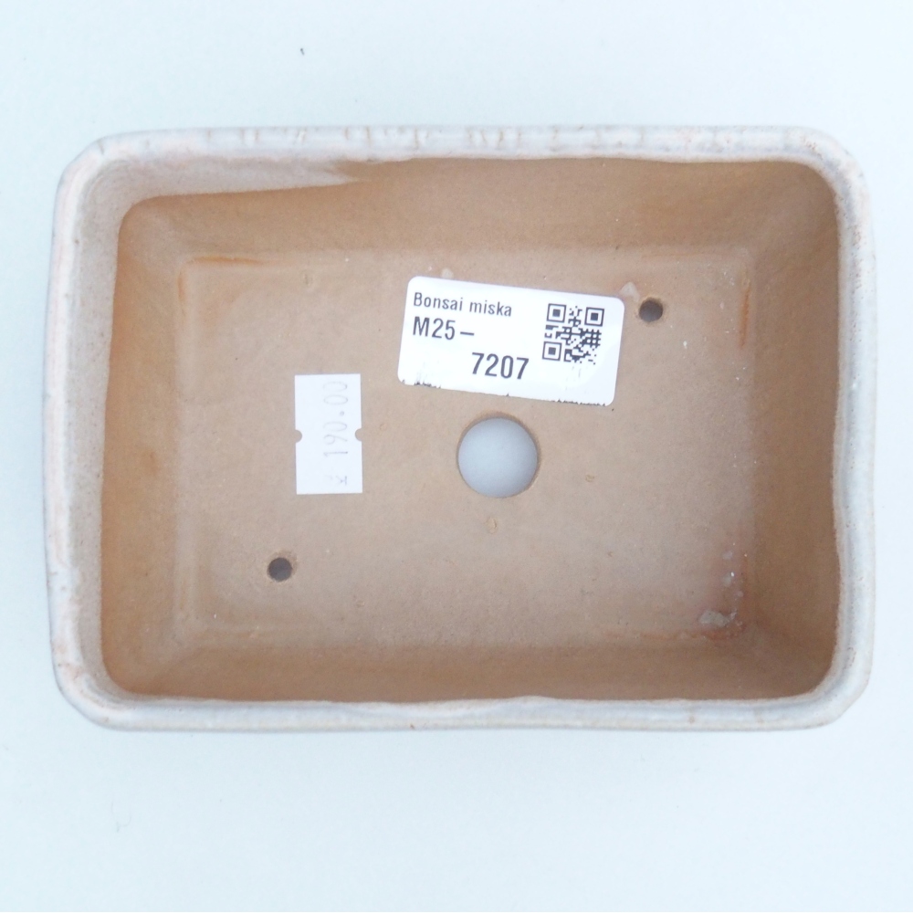 Cuenco bonsái de cerámica 13 x 10 x 5 cm, color beige