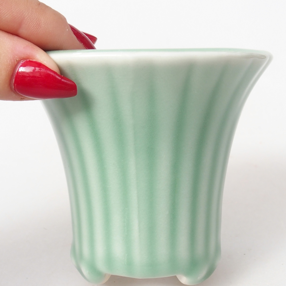 Cuenco bonsái de cerámica 9 x 9 x 8 cm, verde