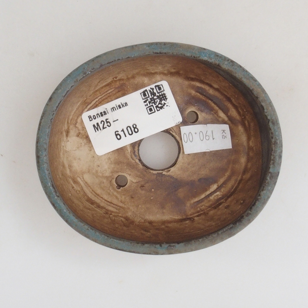 Cuenco bonsái de cerámica 10 x 8,5 x 4 cm, marrón