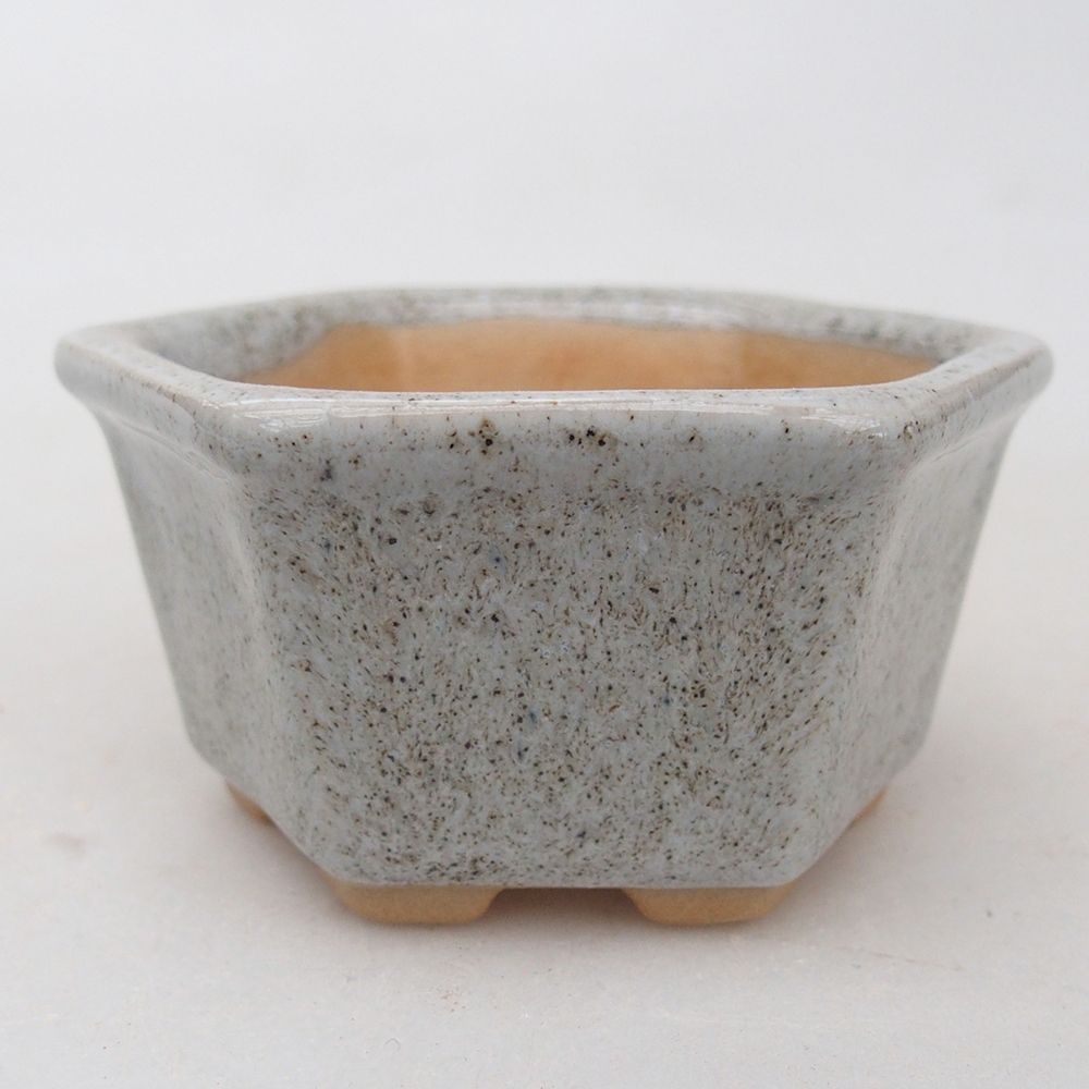 Cuenco bonsái de cerámica 7,5 x 7 x 4 cm, gris