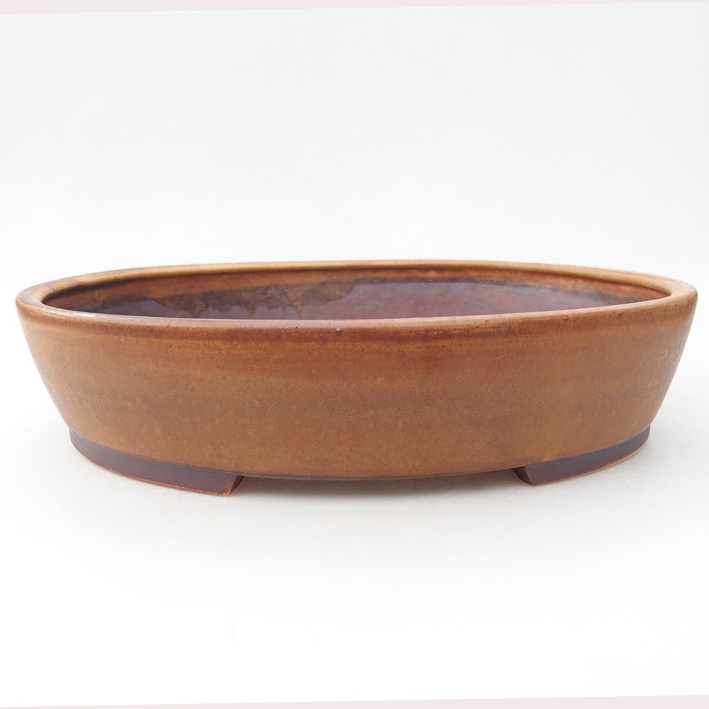 Cuenco bonsái de cerámica 24 x 28 x 6 cm, marrón