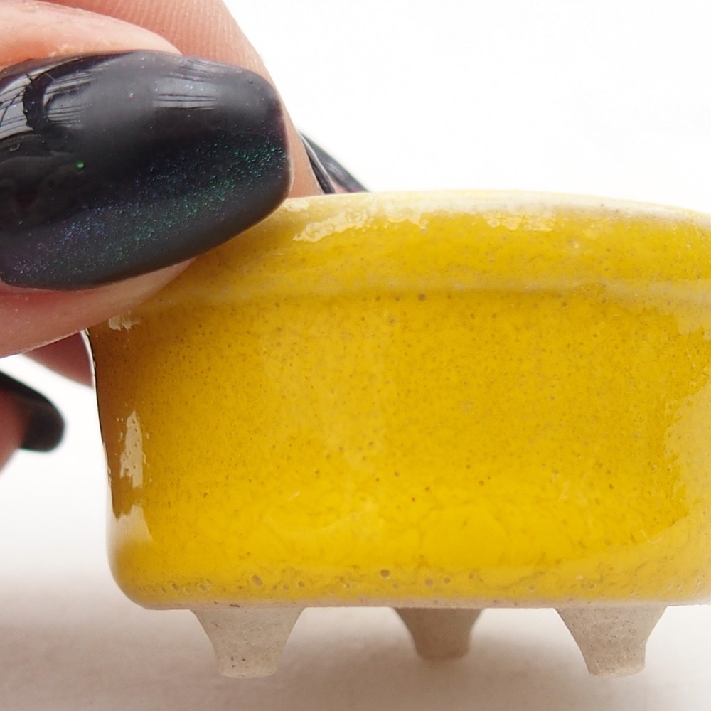 Cuenco mini bonsái 4 x 4 x 2,5 cm, amarillo