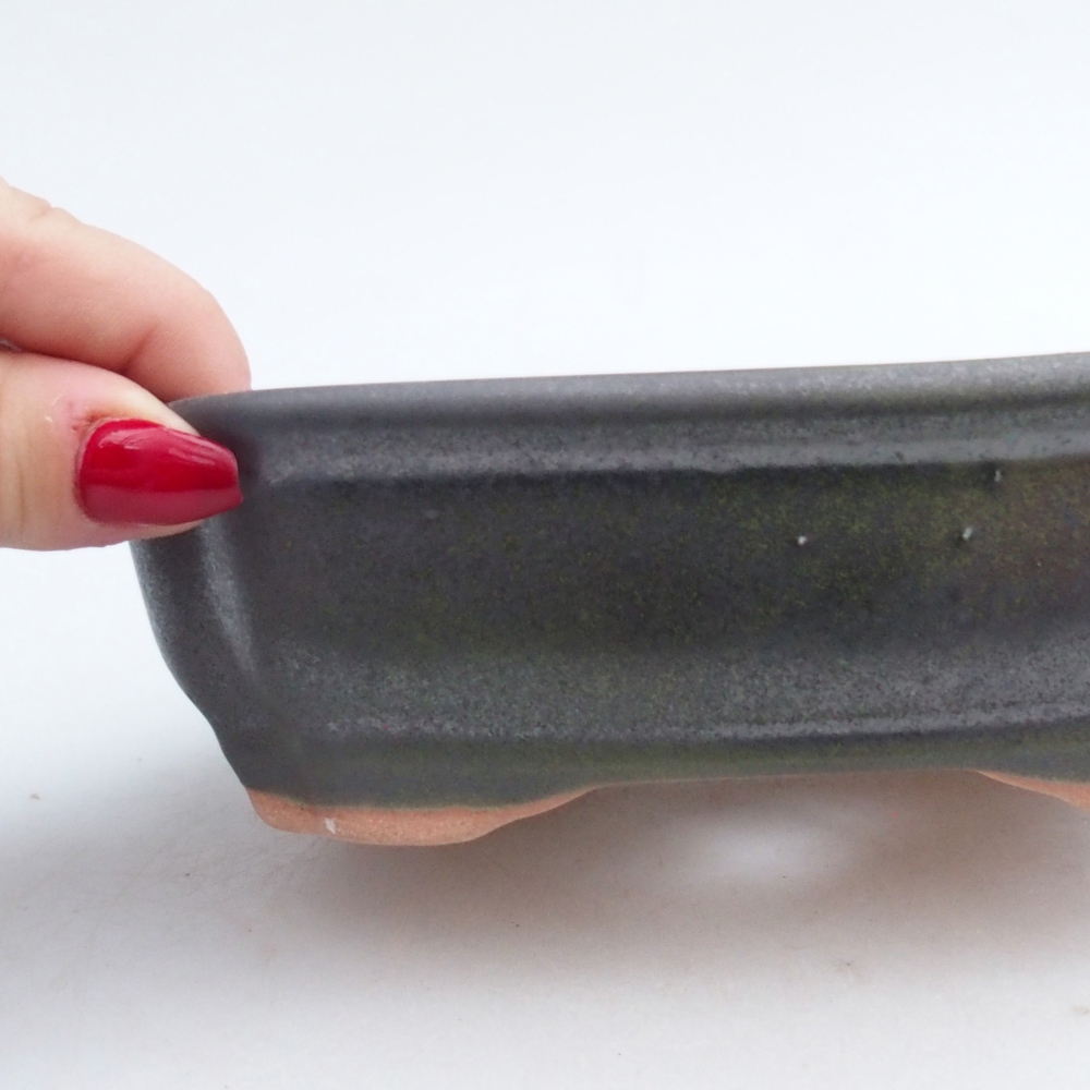 Cuenco bonsái de cerámica 16 x 12 x 5 cm, verde