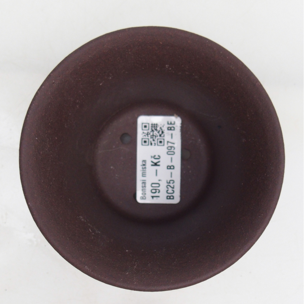 Cuenco bonsái de cerámica 9,5 x 9,5 x 6,5 cm, marrón