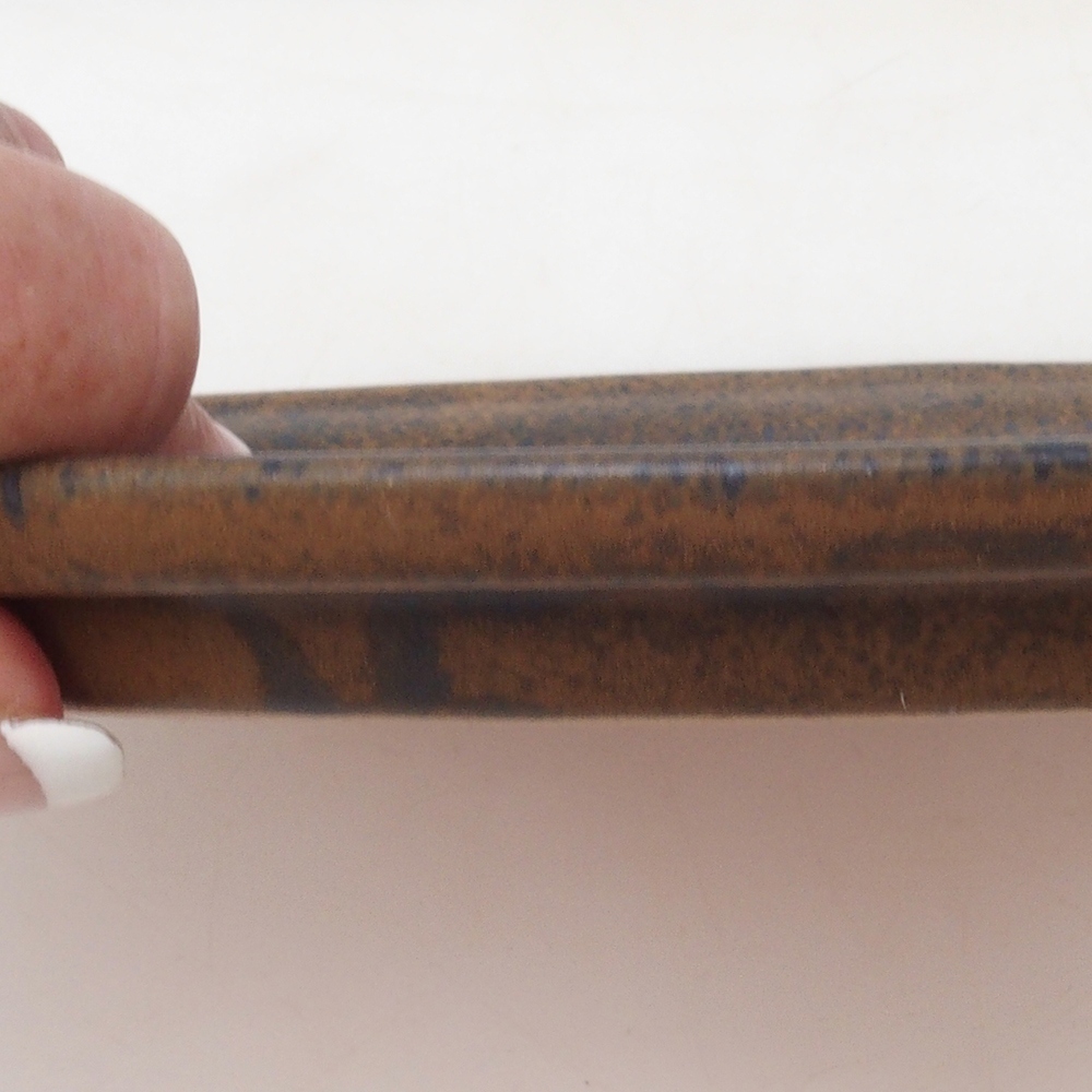 Plato oval Bonsai M - 22,5 x 18 x 1,5 cm - marrón