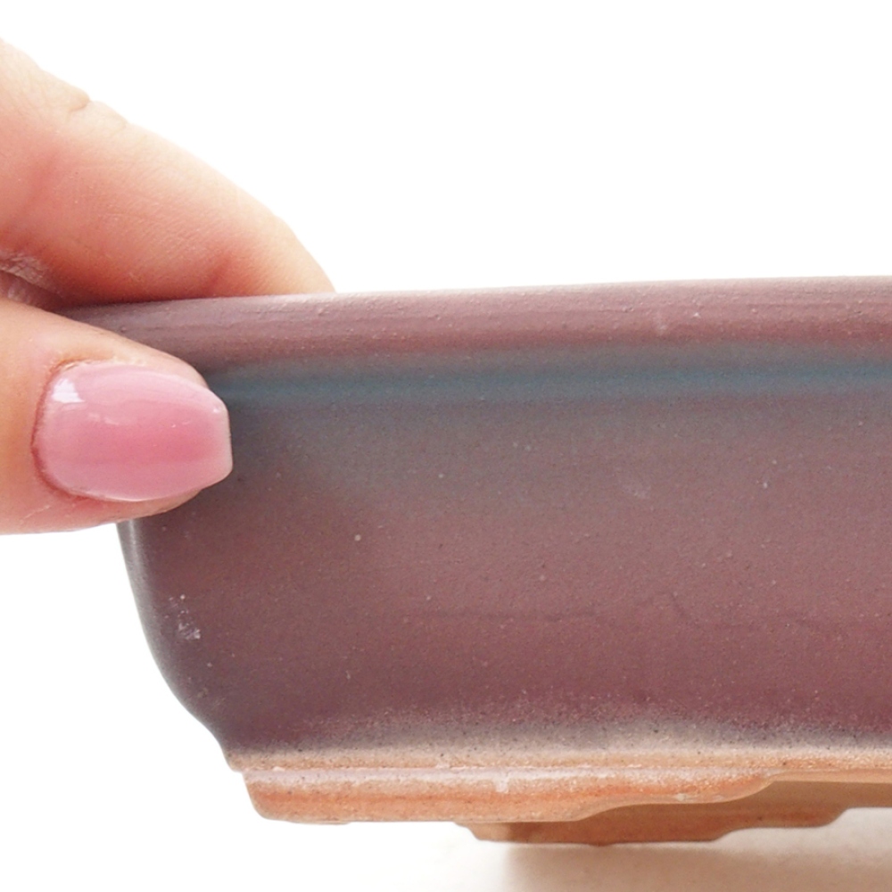 Cuenco bonsái de cerámica 17,5 x 13 x 4 cm, rosa