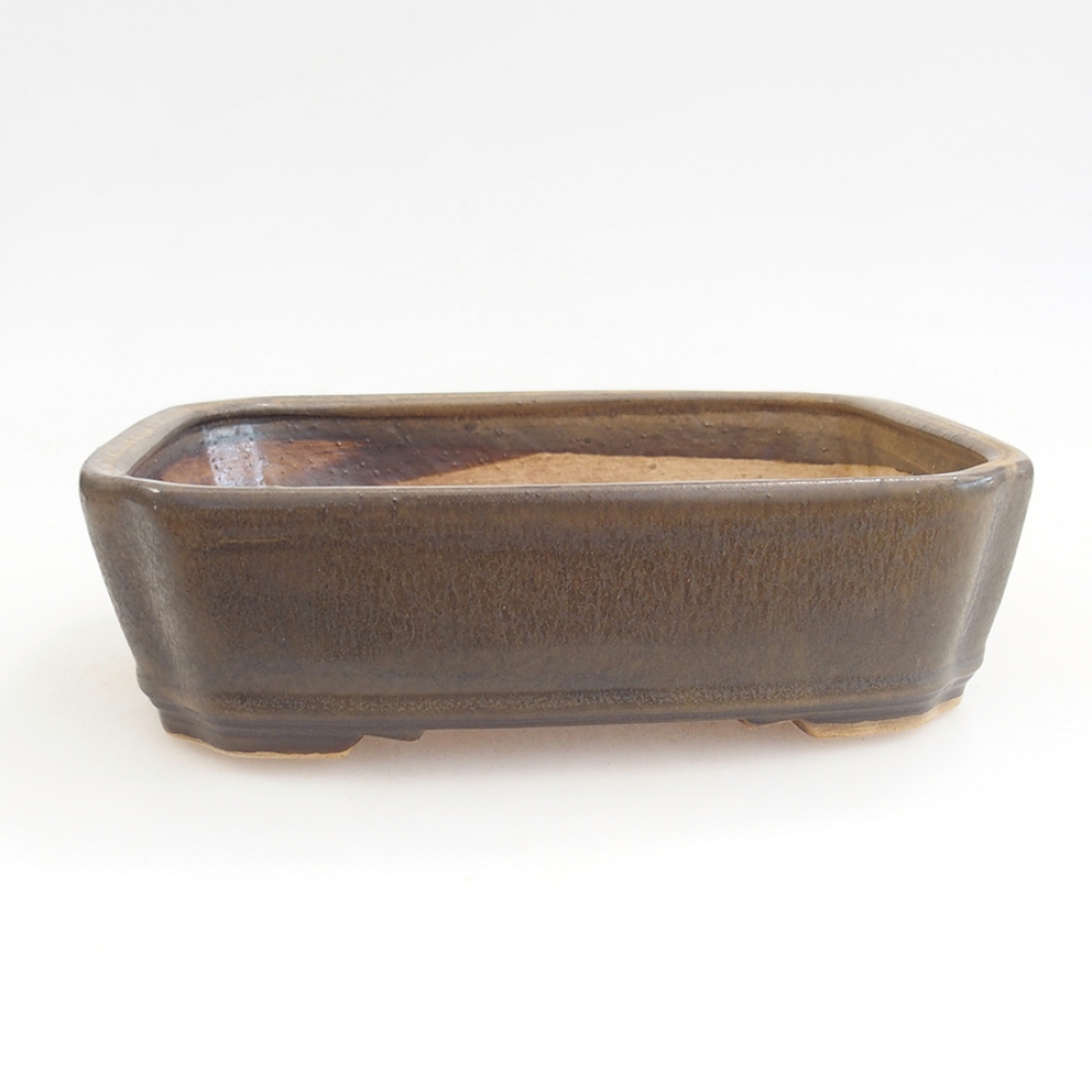 Cuenco bonsái de cerámica 21 x 18 x 6 cm, marrón