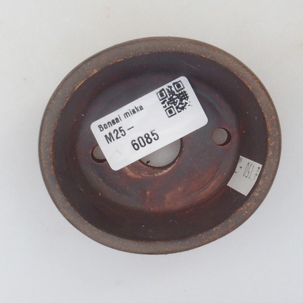 Cuenco bonsái de cerámica 10 x 8,5 x 4 cm, marrón