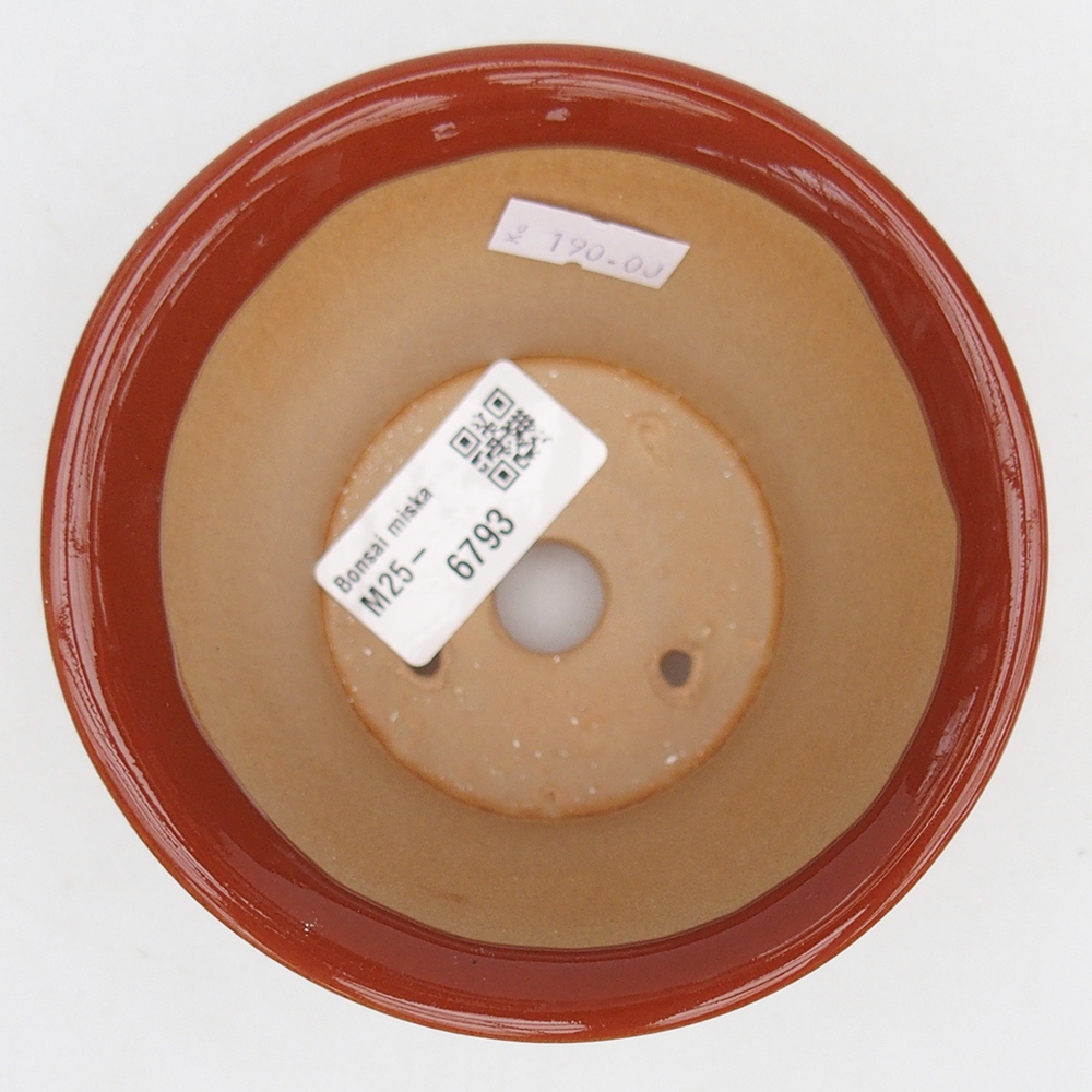 Cuenco bonsái de cerámica 11 x 11 x 7 cm, marrón