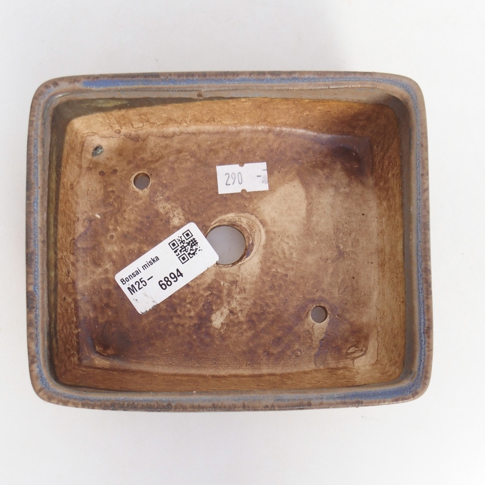 Cuenco bonsái de cerámica 9 x 9 x 3,5 cm, color azul