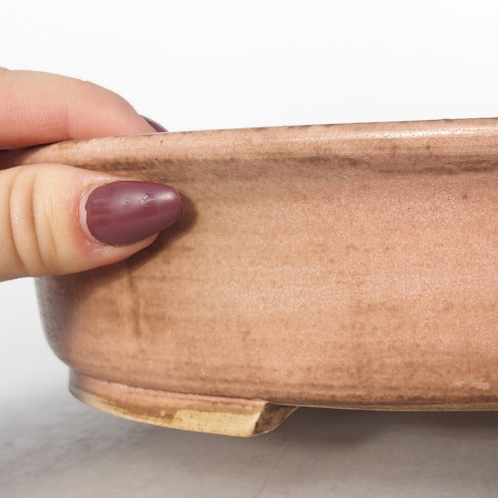 Cuenco bonsái de cerámica 28 x 24 x 6 cm, rosa