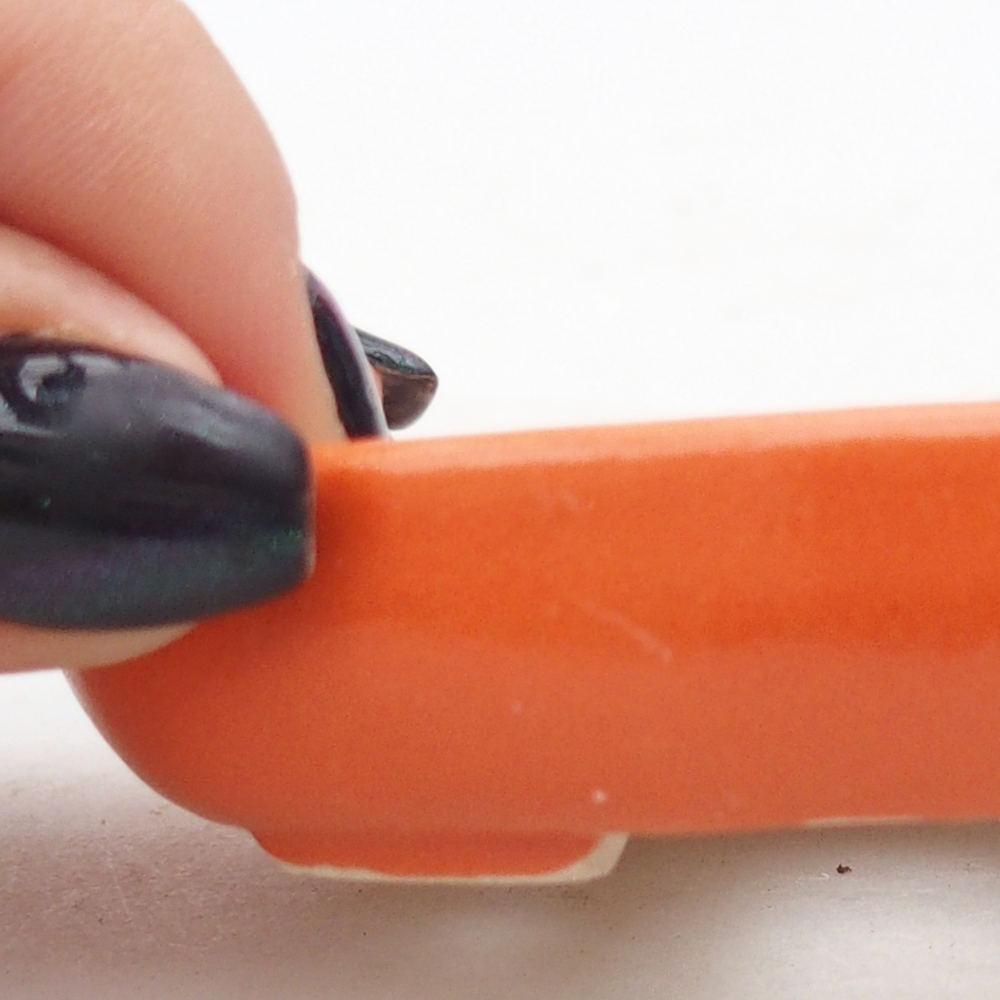 Mini cuenco bonsái 7,5 x 6 x 2 cm, naranja