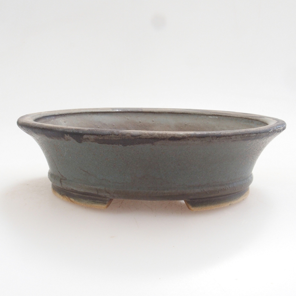 Cuenco bonsái de cerámica 10 x 8,5 x 4 cm, marrón