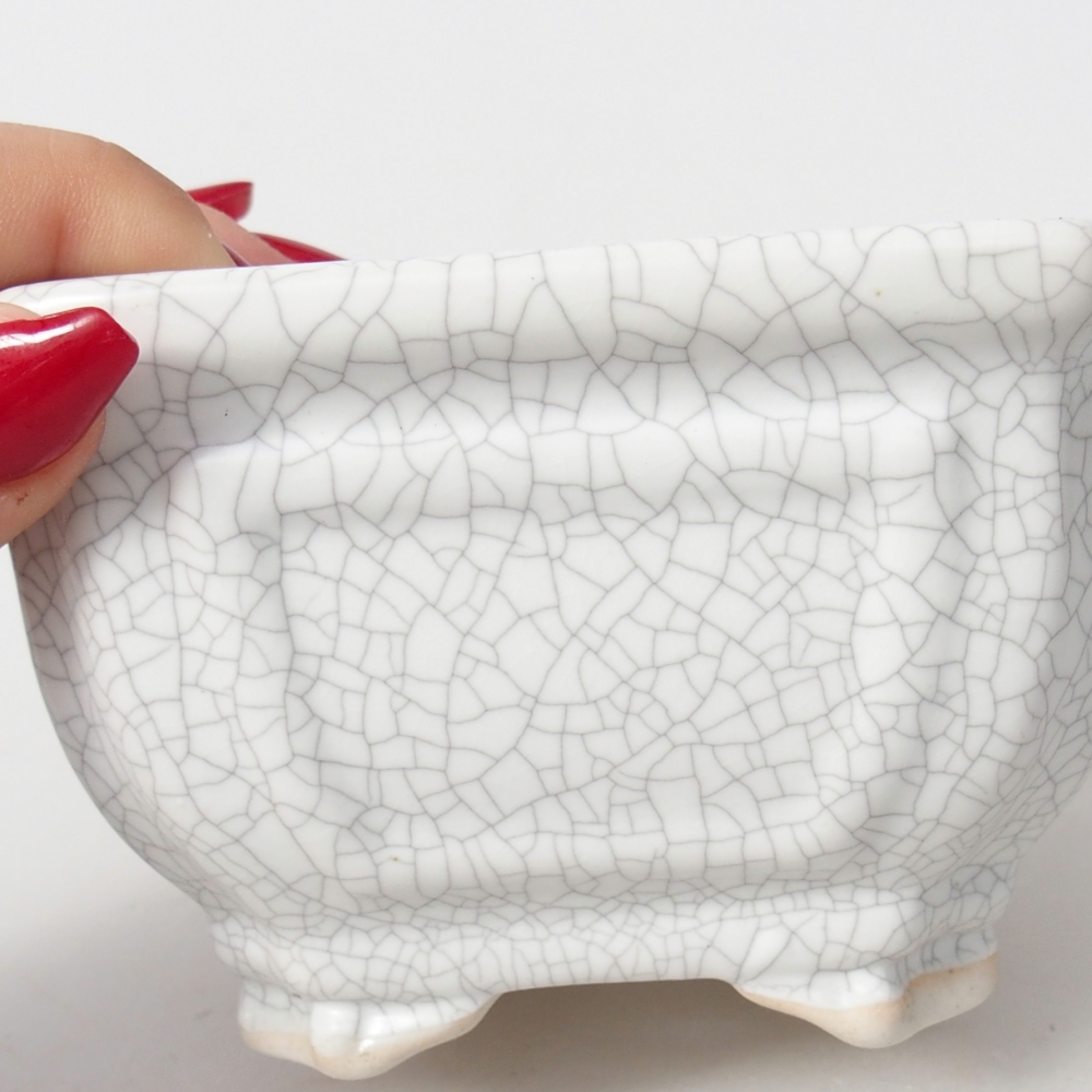 Cuenco bonsái de cerámica 11 x 11 x 7 cm, color raku