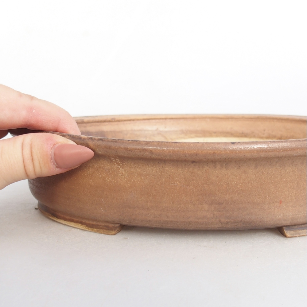 Cuenco bonsái de cerámica 24 x 20,5 x 5 cm, rosa