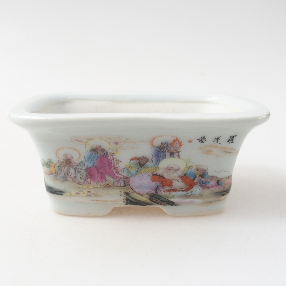 Cuenco mini bonsái 10 x 7,5 x 4 cm, color blanco