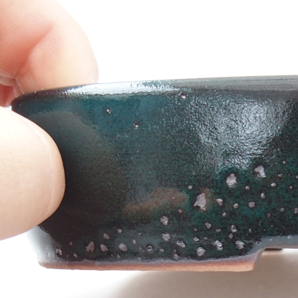 Cuenco bonsái de cerámica 22 x 17 x 5 cm, verde