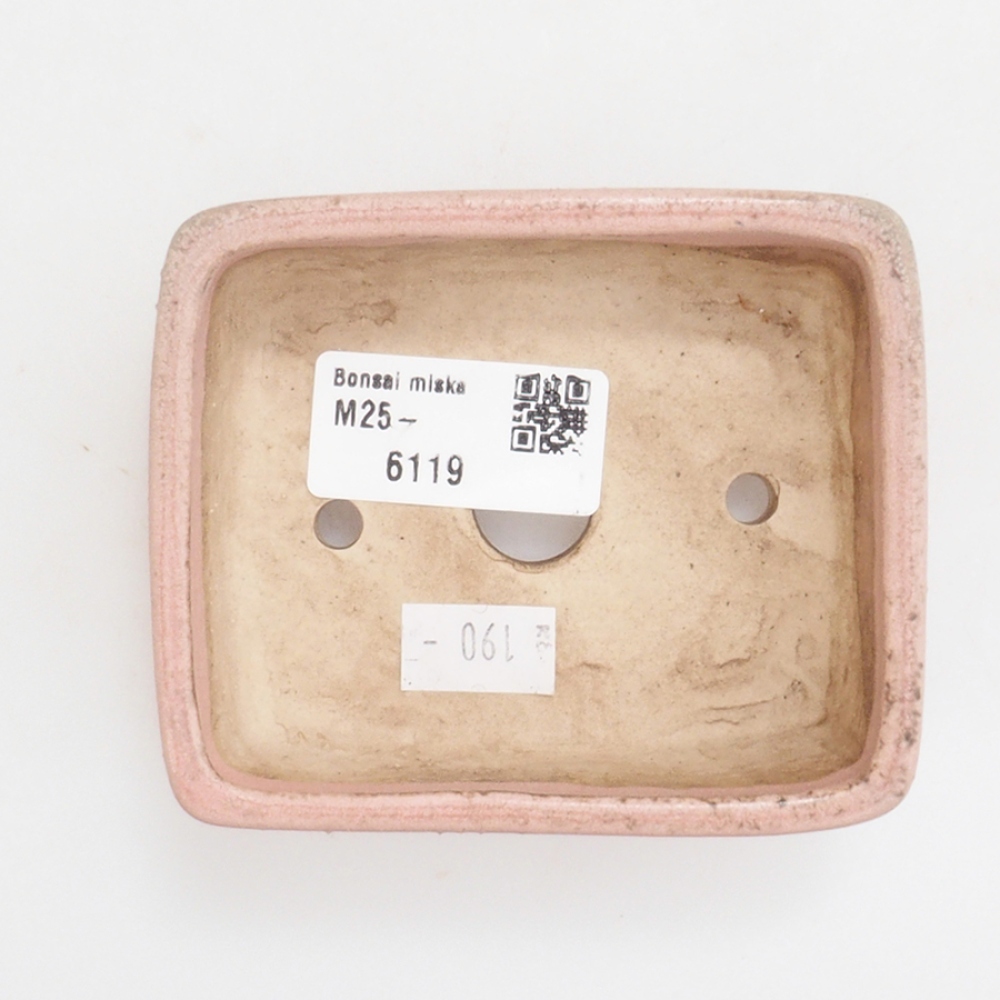 Cuenco bonsái de cerámica 10 x 8,5 x 4 cm, marrón